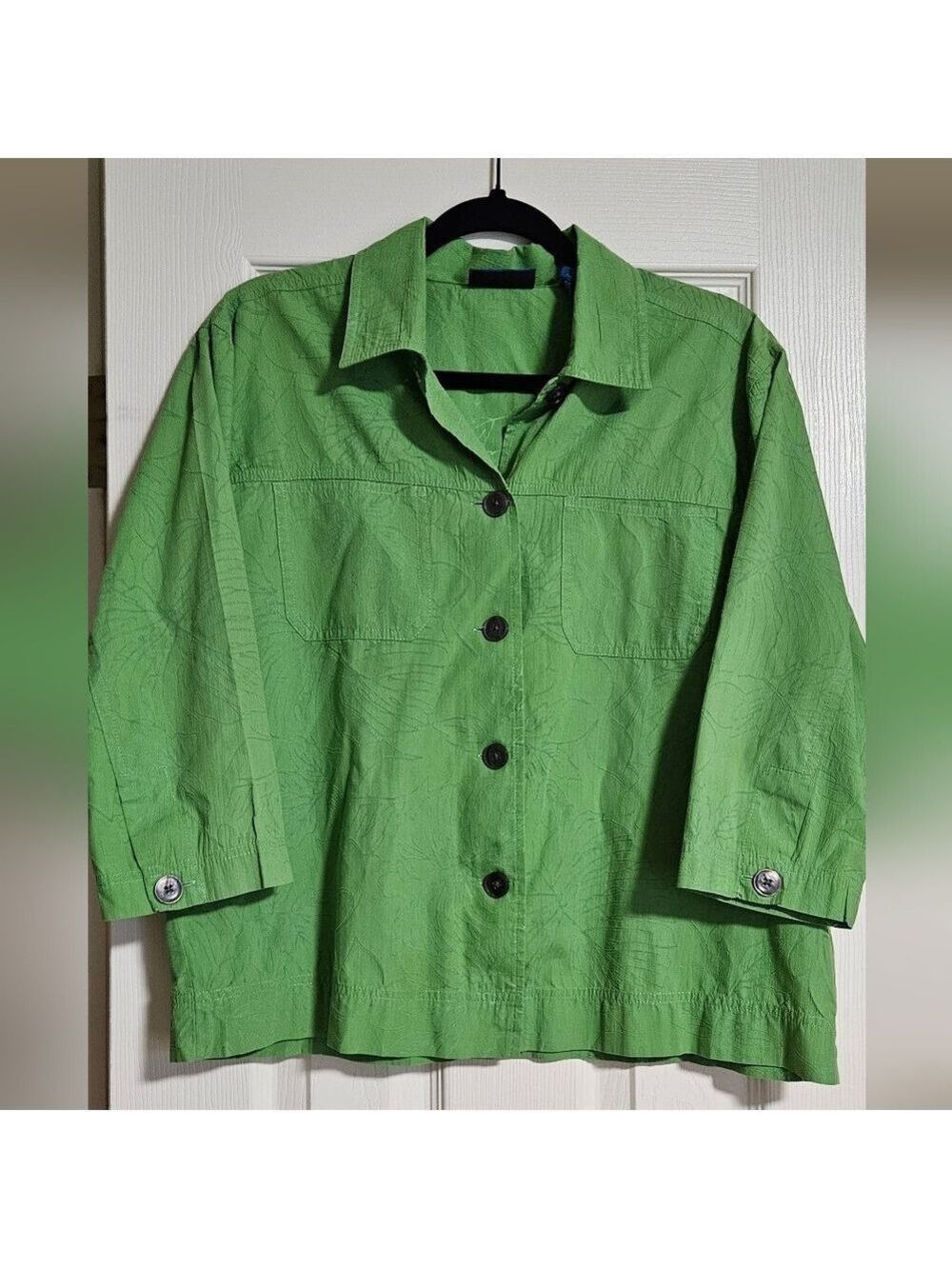 Karen Scott Green Lightweight Jacket  Women's Medium
